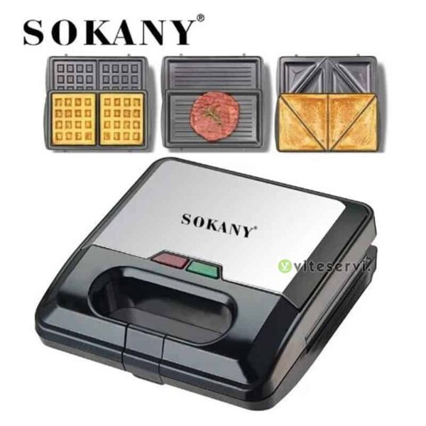 SANDWICH maker sokany model KJ-303, 3 en 1