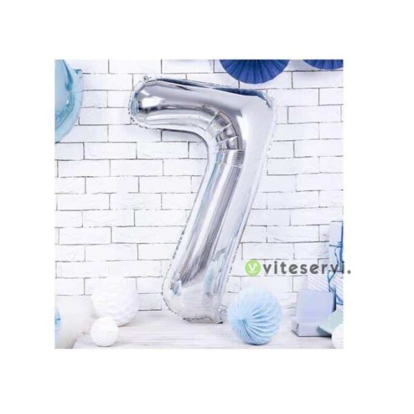 Chiffres Ballons gonflables d'anniversaire couleur Argent