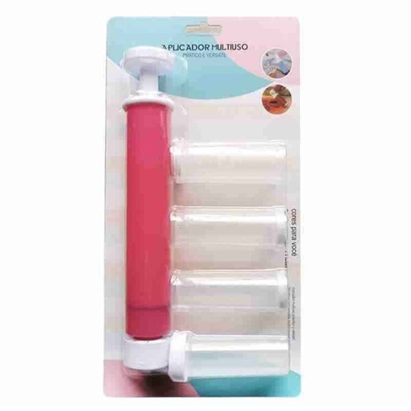 Kit de cuisson à l'aérographe à gâteau manuel avec 4 tube à paillettes pour gâteaux et ustensile pour la décoration de biscuits, cupcakes et desserts