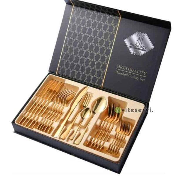 Set de 24 pièces de Couteaux - de cuillères à soupe et café et de fourchettes