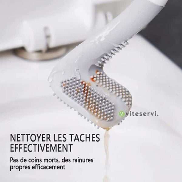 Brosse de nettoyage de toilette à manche long