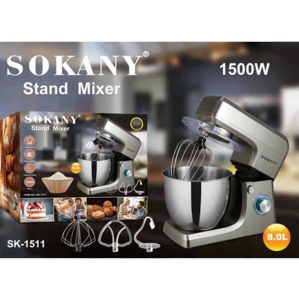 Robot pâtissier SOKANY 1500W Multifonction 8L