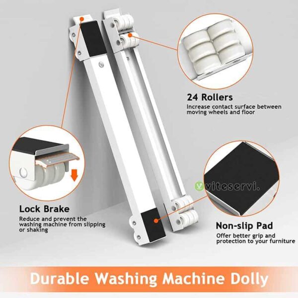 Support mobile réglable pour machine à laver, 2 pièces/ensemble, roulettes pour réfrigérateur et sèche-linge