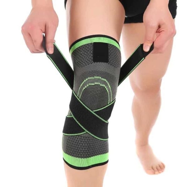 Attelle Genou Genouillères pressurisées à Double Usage Sangle Support de genouillère Amovible Soutien Fitness Course Protecteur ligamentaire