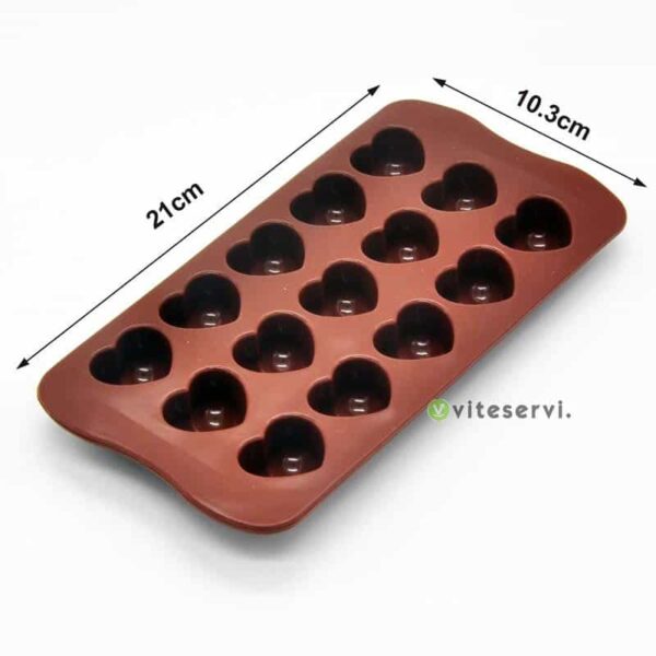 Moule de 15 cœurs silicone Moule à chocolat ou bonbon de qualité alimentaire