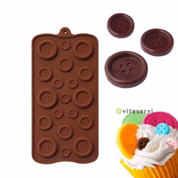 Moule Bouton chocolat en silicone