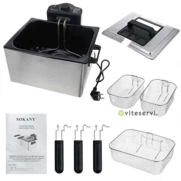 Friteuse Electrique SOKANY HD3501 5L 2100 Watts