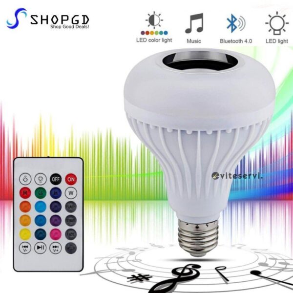 Music Bulb: Lampe veilleuse multicolore à bluetooth