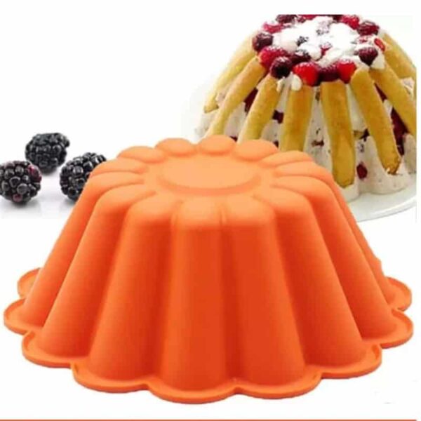 Moule à gâteau résistant à la chaleur Silicone forme de fleur bricolage