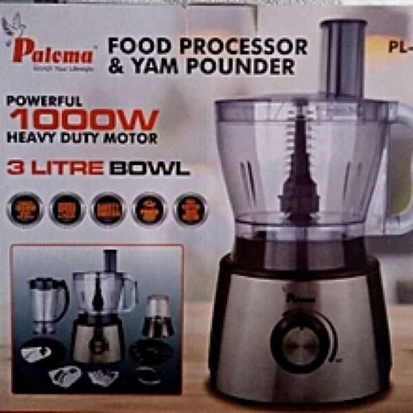 Robot culinaire PALOMA PL-620 Food processor - igname pilée - râpe trancheuse - moulinette mixeur - Batteuse 1000W