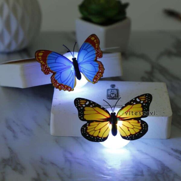 Papillons lumineux pour décoration nocturne chambre et salle de fêtes