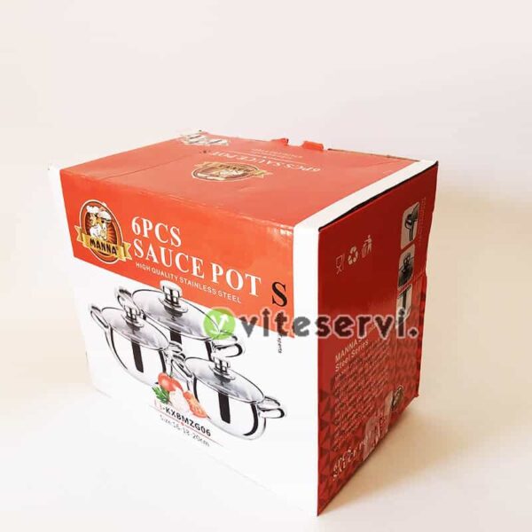 Série de 3 bols de services à couvercle en verre 6pcs