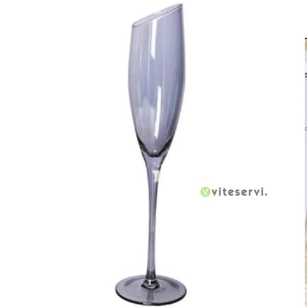 Set de 06 pcs de Verres à champagne à coupe oblique
