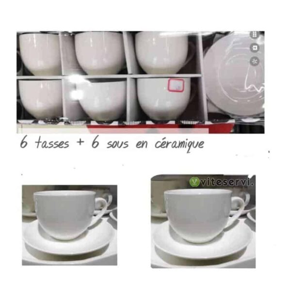 Set de 06 Tasses et 06 sous tasses en céramiques