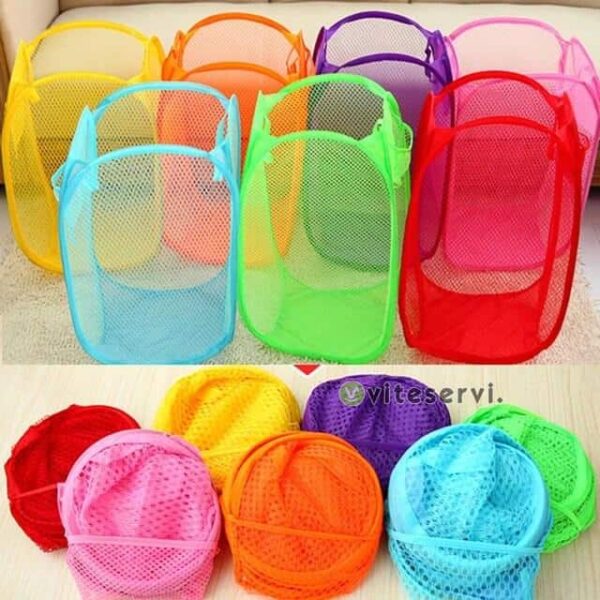 Panier pliable en nylon pour linges sales