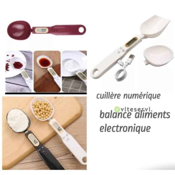 Balance de Cuisine numérique, cuillère à mesuré électronique 500g