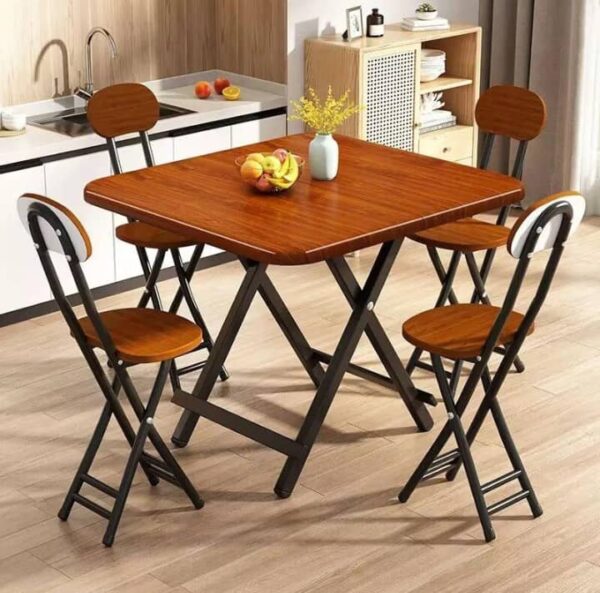 Table + 4 chaises pliantes multifonctionnelles, 70cm, bien solide