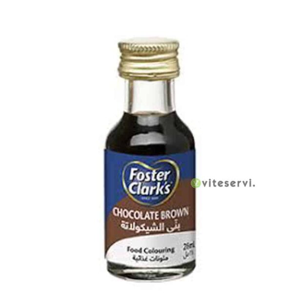 Colorant alimentaire couleur chocolat brun liquide Foster clark's pour boisson et pâtisserie