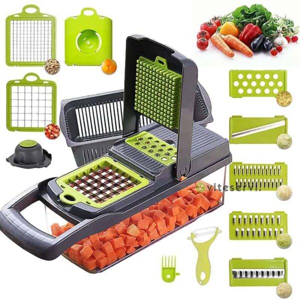 Nicer Dicer Trancheuse Hachoir et râpe légumes 11 en 1