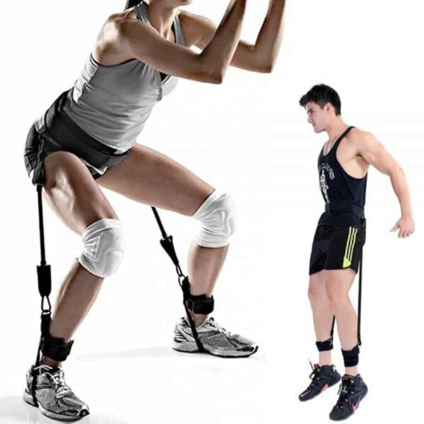 Ceinture d'entraînement de saut rembourrée réglable sangles de taille de résistance entraîneur force de jambe rebond accessoires de remise en forme