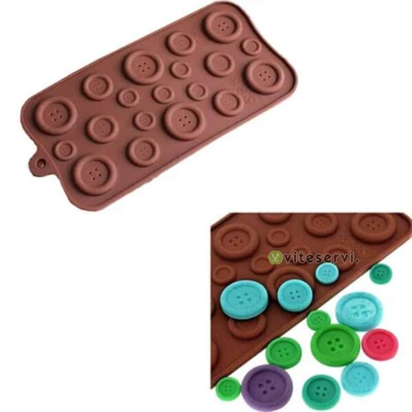 Moule Bouton chocolat en silicone