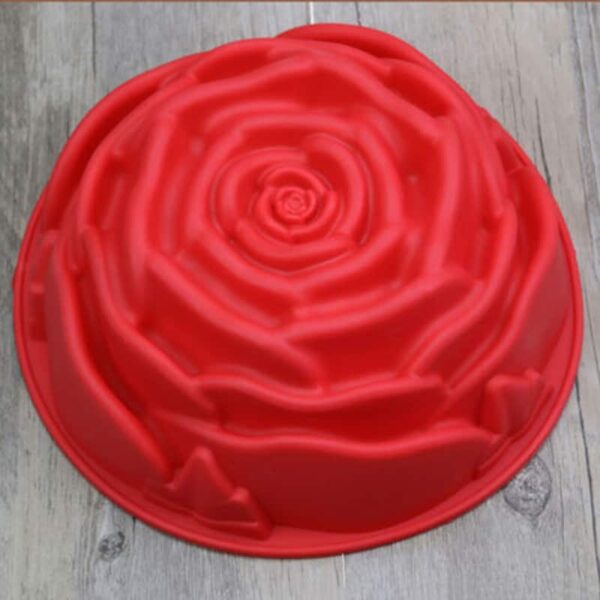 Moule à gâteau et à dessert Rose en silicone cannelé