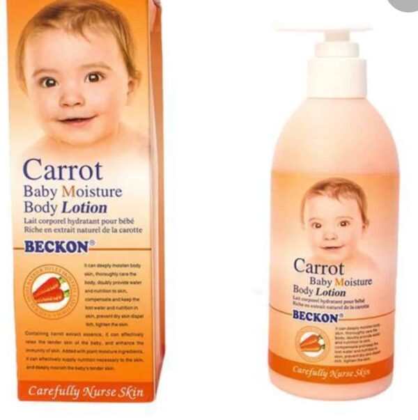 Lait corporel pour enfant aux carottes pour un teint éclaissisant