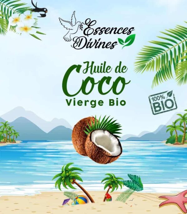 HUILE DE COCO EXTRA-VIERGE 100% BIO (sans mélange) 1 LITRE