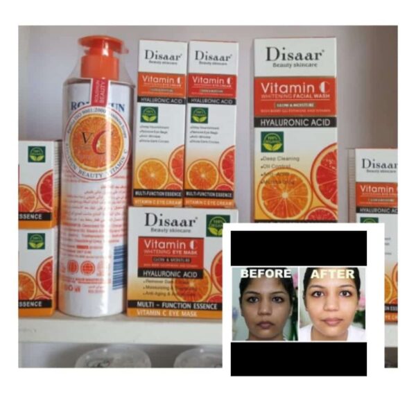 Gamme de vitamine C éclaississante sérum, crème d'eye,savons,lait corporel,crème de visage