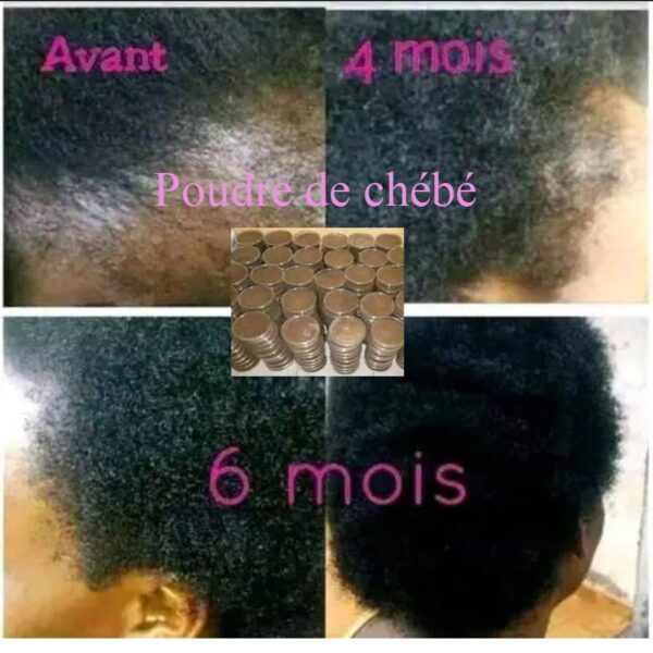 Poudre chébé pour les cheveux