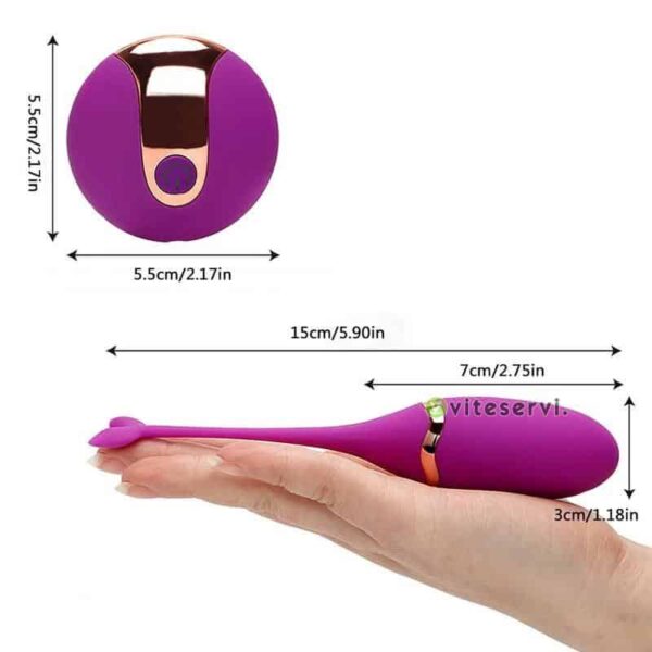 Oeuf vibrant et masseur du clitoris à 10 modes de vibrations rechargeables