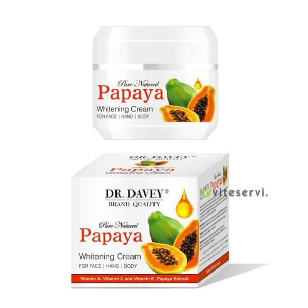 Crème blanchissante fait à base de la papaye pour le corps, le visage, la main du Dr Davey