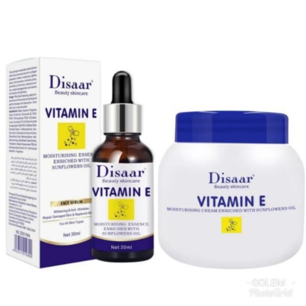 Sérum et crème de visage et corps anti-ride, anti-âge contre vergetures tout type de peau Disaar vitamine E