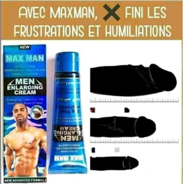 Maxman Creme est un drop sex pour augmenter votre libido,durabilité sexuelle et la taille