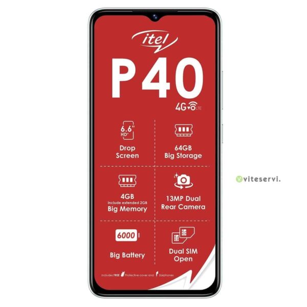 ITEL P40 Plus – 128 Go – RAM 8 Go – 6.8″