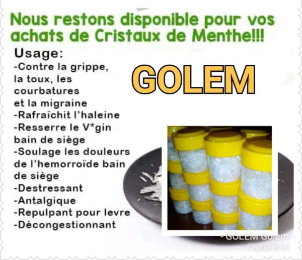 Cristaux de menthe original Golem