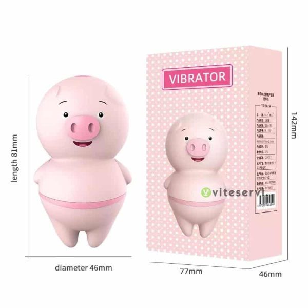 Vibromasseur clitoridien en forme de cochon, pour lécher le clitoris, 6 Modes, Portable, sans fil, adulte, Mini cochon, jouets sexuels pour femmes