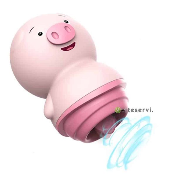 Vibromasseur clitoridien en forme de cochon, pour lécher le clitoris, 6 Modes, Portable, sans fil, adulte, Mini cochon, jouets sexuels pour femmes