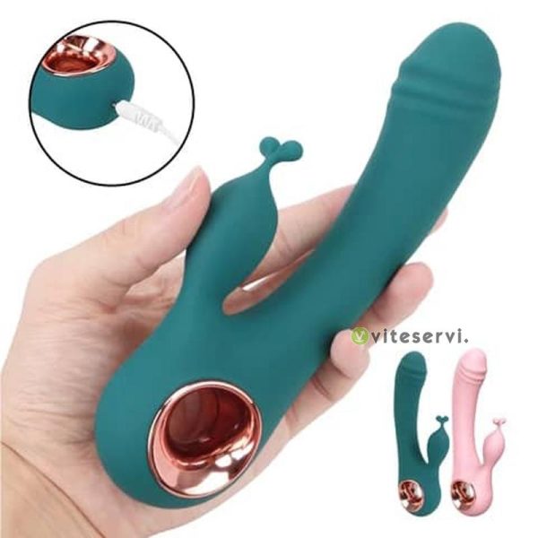 Vibromasseur en silicone stimulateur et masseur du clitoris en forme de tête de lapin